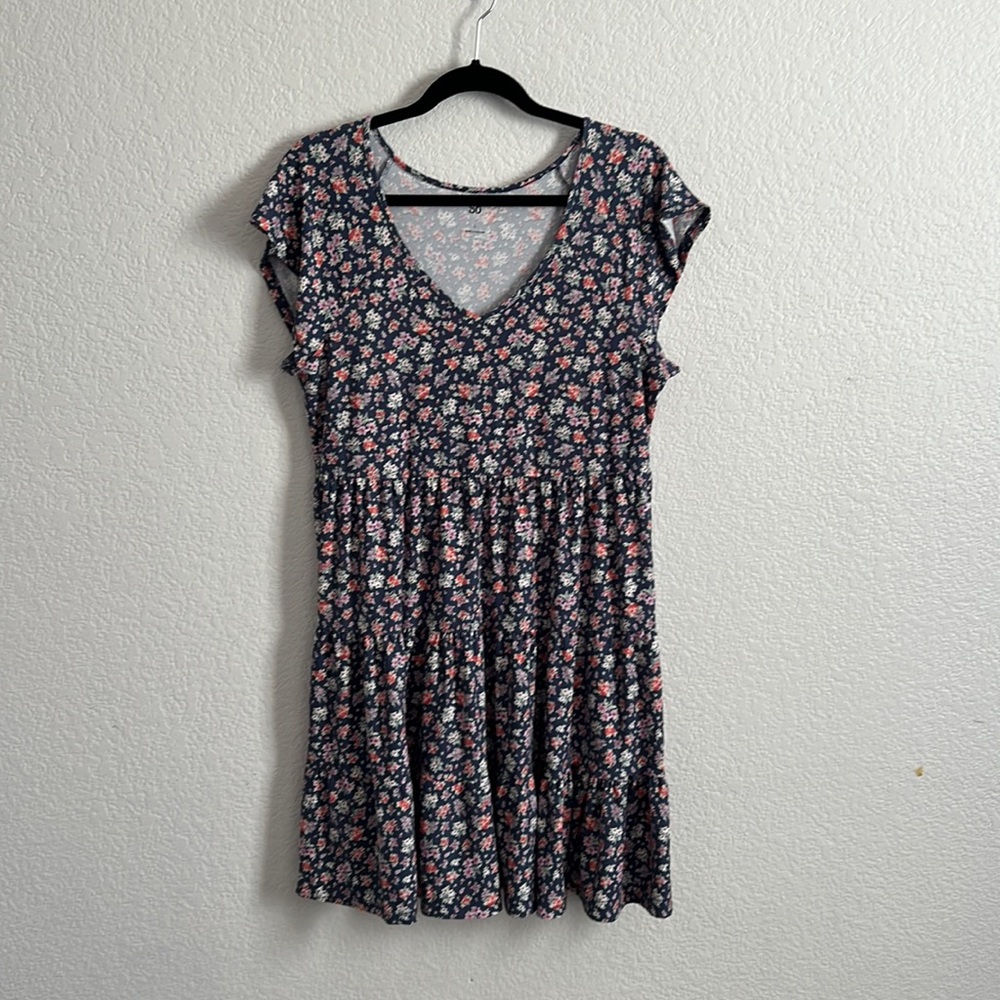 SO Floral Shirt-sleeve Flutter Dress 🌺🌷🌸